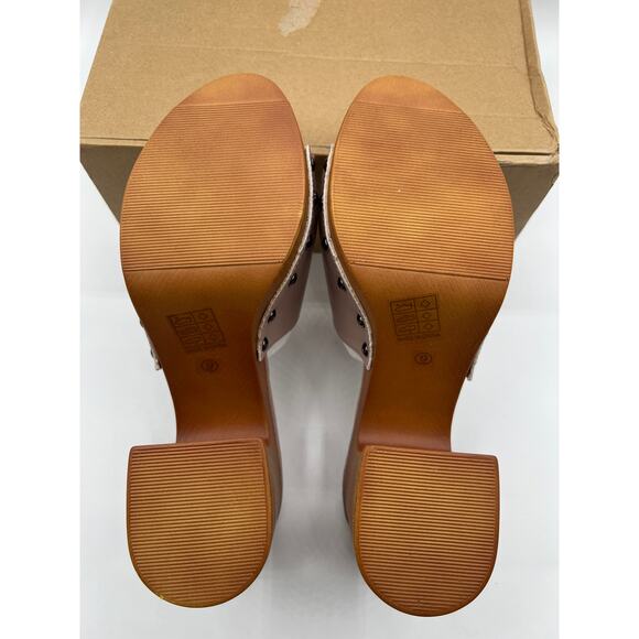 JOURNEE COLLECTION WOMENS SIZE 9M VEDA PLATFORM HEEL SANDALS MAUVE PINK - Picture 7 of 9